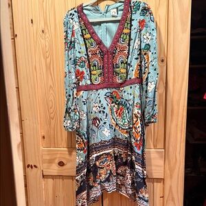 Bohemian Floral Long Sleeve Dress